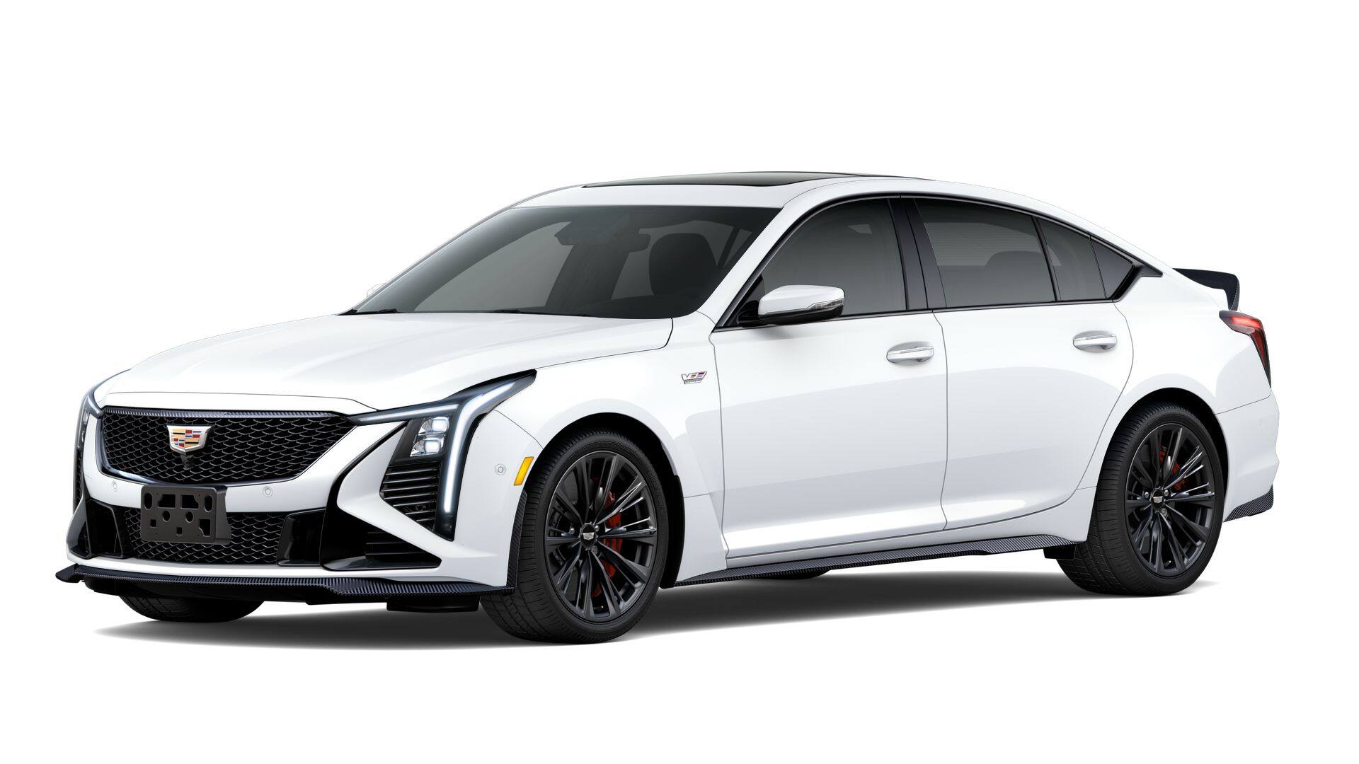 2026 Cadillac CT5-V V-Series Blackwing in Summit White — front three-quarter view