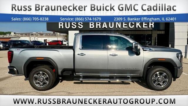 2026 GMC Sierra 2500 HD SLT in Sterling Metallic — front three-quarter view