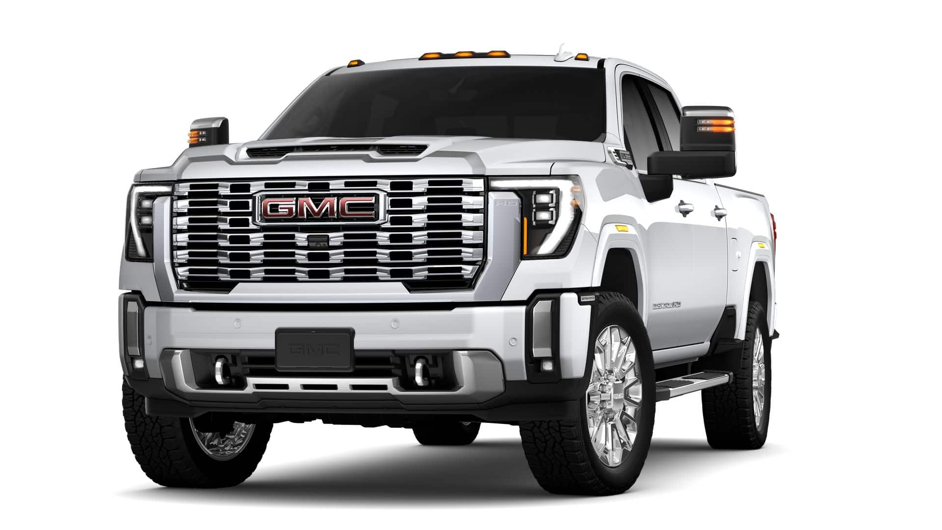 2026 GMC Sierra 2500 HD Denali in Summit White — front three-quarter view
