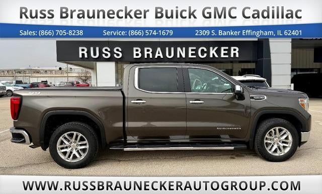 2020 GMC Sierra 1500 SLT in Smokey Quartz Metallic — front three-quarter view