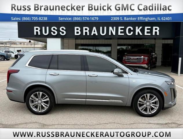 2024 Cadillac XT6 Premium Luxury in Argent Silver Metallic — front three-quarter view