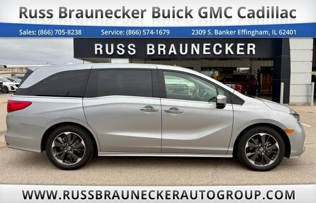 2024 Honda Odyssey Elite in Gray — front three-quarter view