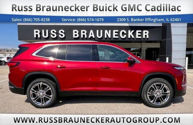 2026 Buick Enclave Preferred in Cherry Red Tintcoat — front three-quarter view