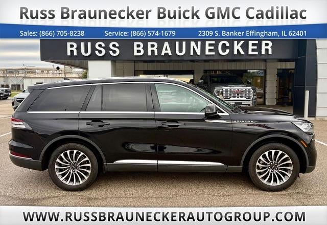 2021 Lincoln Aviator Reserve in Black — front three-quarter view