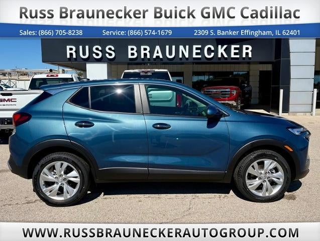 2026 Buick Encore GX Preferred in Ocean Blue Metallic — front three-quarter view