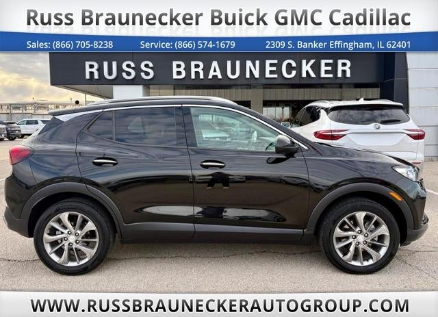 2020 Buick Encore GX Essence in Ebony Twilight Metallic — front three-quarter view