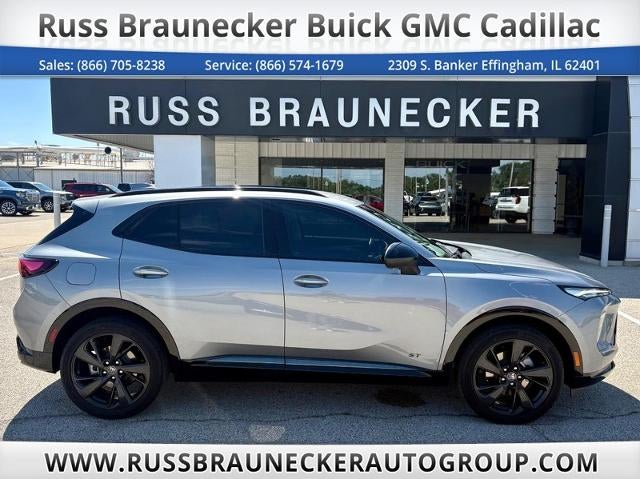 2024 Buick Envision Sport Touring in Moonstone Gray Metallic — front three-quarter view