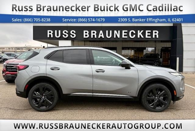 2026 Buick Envision Sport Touring in Moonstone Gray Metallic — front three-quarter view